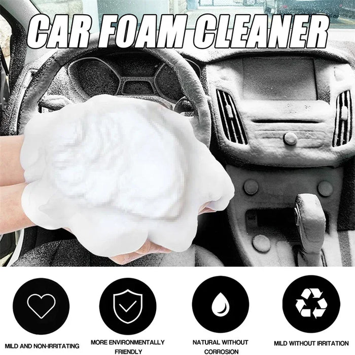 Mousse nettoyante polyvalente pour intérieur de voiture, élimination des taches et entretien des sièges en cuir avec spray d'entretien en mousse