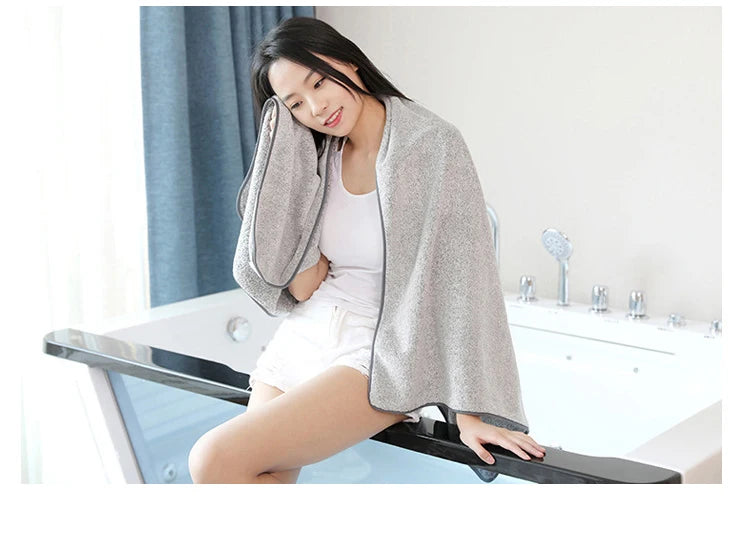 Serviette de bain en microfibre de luxe – Douce et élégante pour la salle de sport, le sport, le spa et la maison.