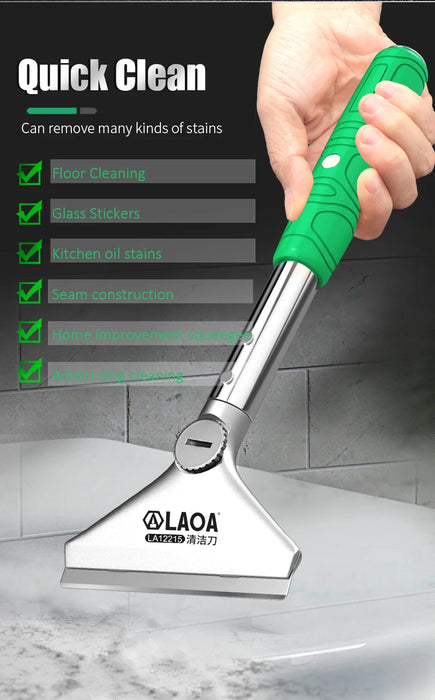 LAOA Pelle de nettoyage et couteau multifonction pour verre et carrelage – Spatule pour fenêtres et maison