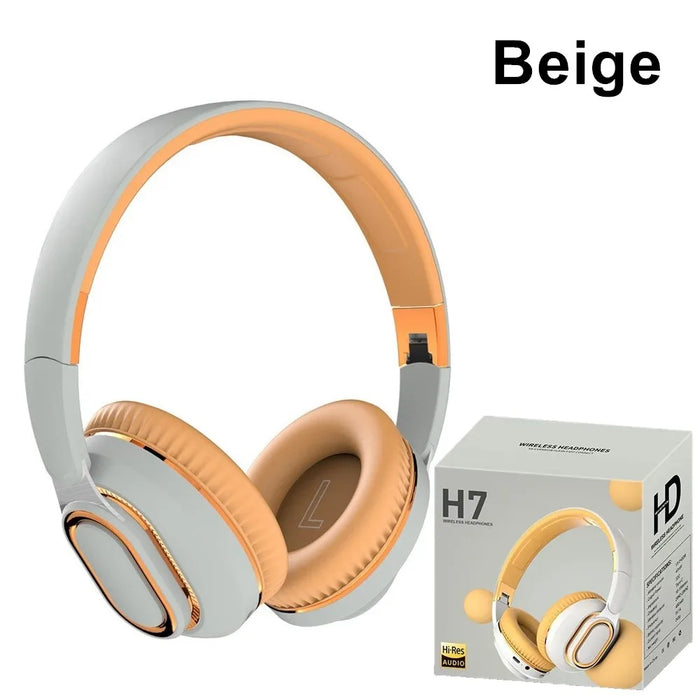 H7 Kabellose Kopfhörer Bluetooth mit tiefem Bass und Hifi-Sound – faltbares Over-Ear-Headset mit Mikrofon für Musikliebhaber und Sport