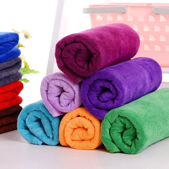 Serviette de bain en microfibre pour sécher les cheveux, serviette de sport douce et épaisse et absorbante pour la maison, le nettoyage de la voiture et les salons de coiffure