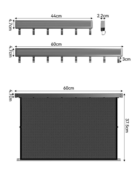 Zusammenklappbarer Wäschetrockner mit Wandhalterung – unsichtbares Trockennetz aus Aluminiumlegierung für Balkon