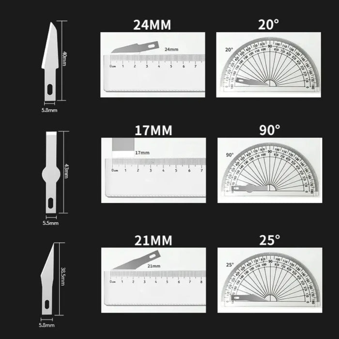 13-teiliges Präzisions-Bastelschneider-Set – ideal zum Formen, Papierschneiden und Gravieren, mit rutschfesten Griffen für Heimwerker und Hobby