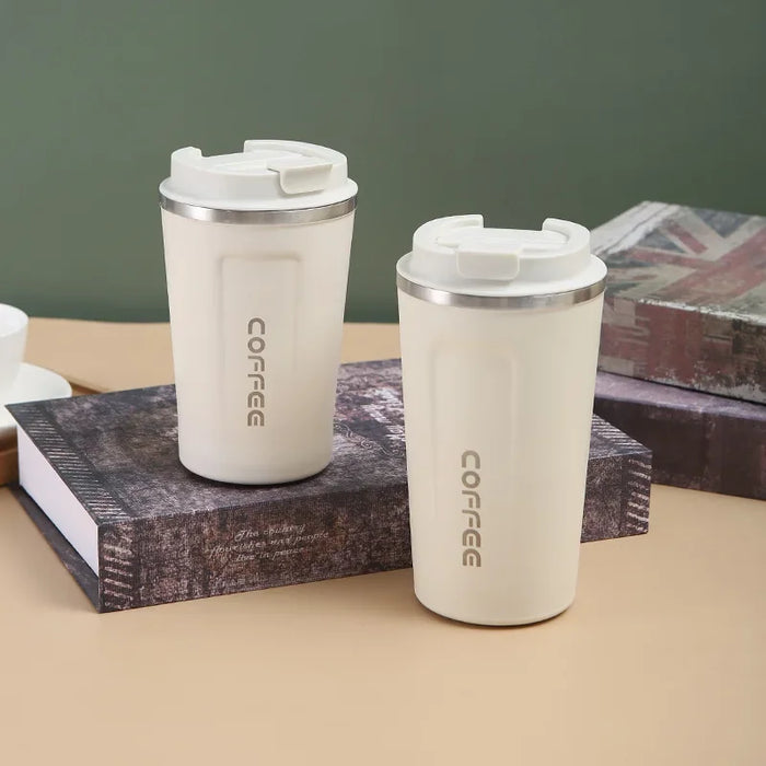 Tasse thermos en acier inoxydable 380/510 ml – Récipient étanche parfait pour le café et le thé en déplacement