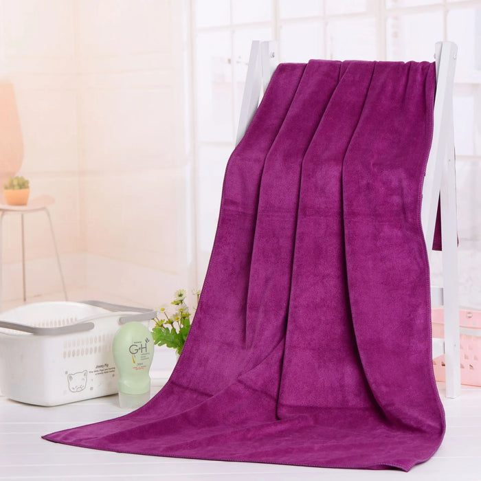 Serviette de bain en microfibre pour sécher les cheveux, serviette de sport douce et épaisse et absorbante pour la maison, le nettoyage de la voiture et les salons de coiffure