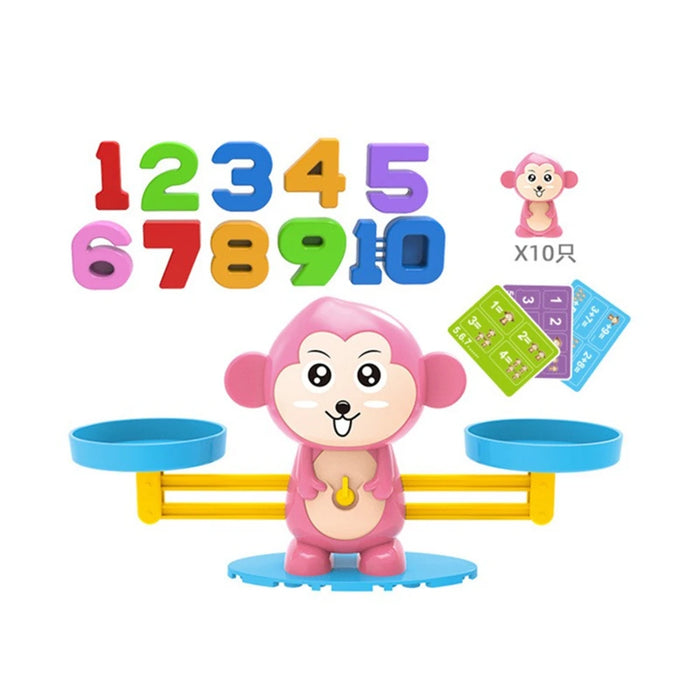 Jouet mathématique Montessori, équilibre singe, jeu éducatif pour bébé, jouets d'apprentissage des nombres, matériel pédagogique