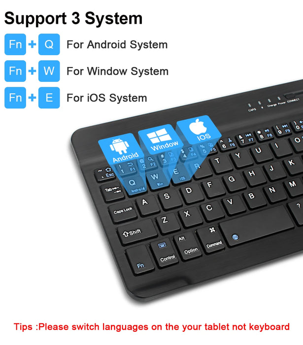 Tragbare Bluetooth-Tastatur und -Maus für iPad, Telefon und Tablet – kabellose Mini-Tastatur für Samsung und Xiaomi Android