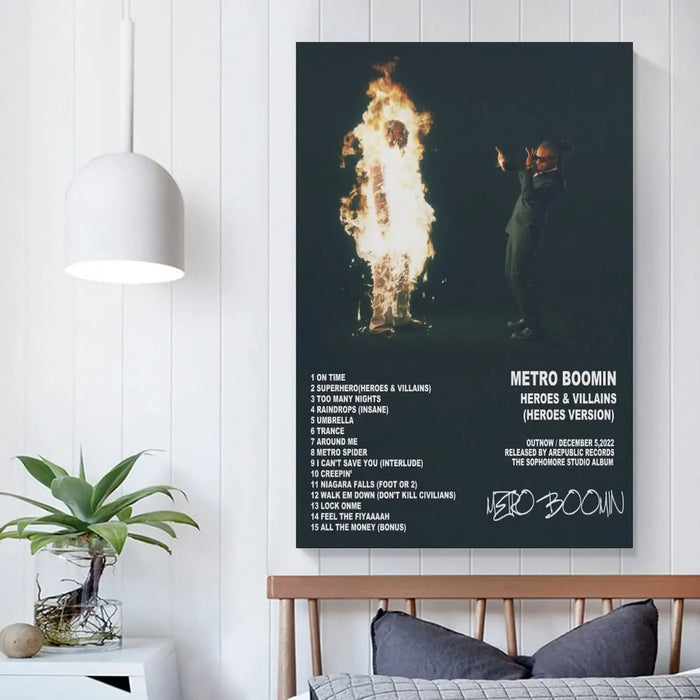 Affiche en toile HD avec Album de musique Metro Boomin, Art mural minimaliste scandinave, décoration pour la maison, la chambre et le salon