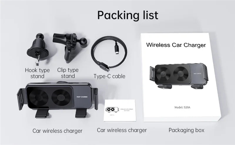 Chargeur de voiture sans fil avec Double bobine pour Samsung Galaxy Z 4 3 Fold Flip et iPhone 15 14-charge rapide avec support d'aération