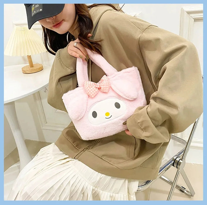 Linda mochila estilo lolita de felpa Sanrio Kuromi - My Melody Dust Bag para regalos de Navidad