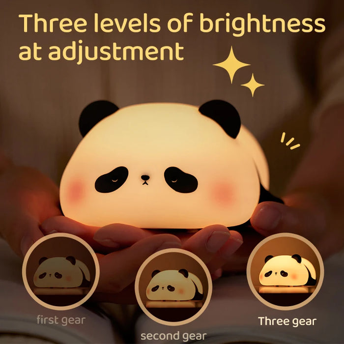 Cozy Panda Nachtlampe – Stilvolle LED-Beleuchtung für Kinder- und Schlafzimmer