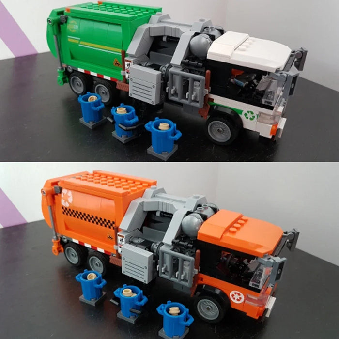 ZKZC City Cleaning Garbage Dump Vehicle Bausteine ​​– Reinigungsauto für Kinder, perfektes Weihnachtsgeschenk!