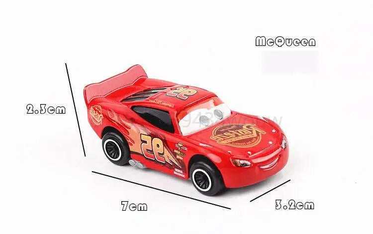 Disney Pixar Cars 3 6–7-teiliges Spielzeugset – enthält Lightning McQueen und Jackson Storm 1:55 Druckgussmodelle