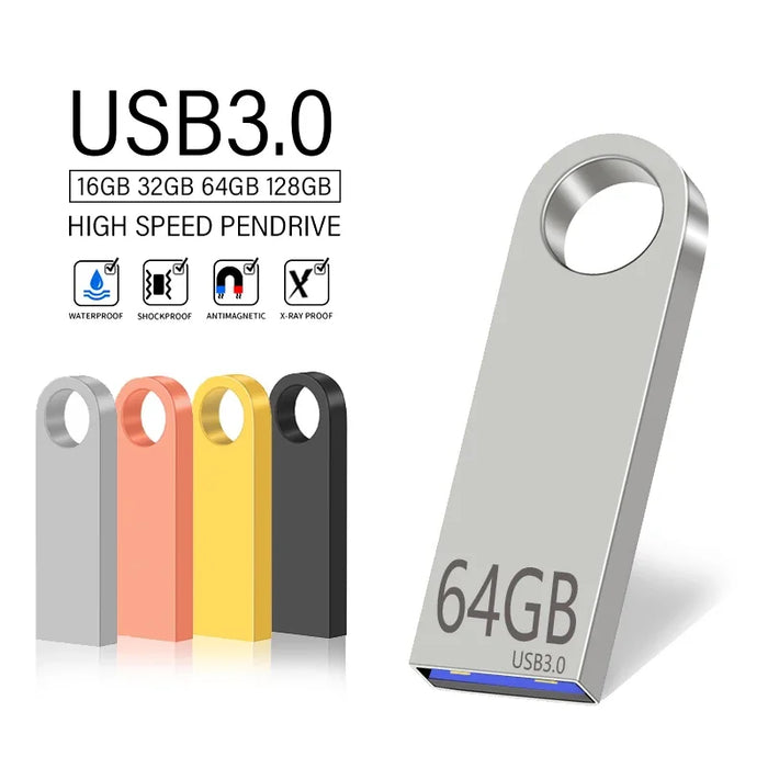 PenDrive USB 3,0 de 8GB, 16GB, 32GB, unidades Flash USB Cle, Pendrive de 64G, memoria SSD portátil de alta velocidad, memoria USB de 128GB