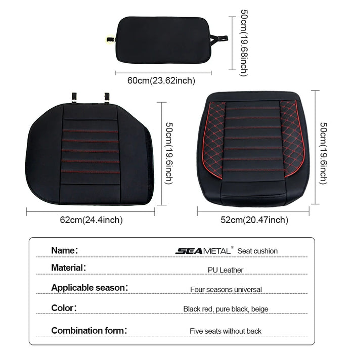 Funda para asiento de automóvil de alta calidad: cuero PU impermeable integral con ajuste universal para asientos de automóvil y accesorios para automóvil