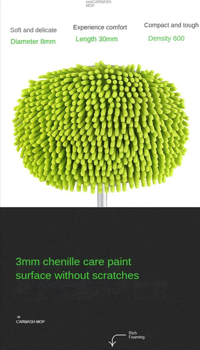 Brosse de lavage de voiture télescopique avec manche Long réglable, vadrouille Super absorbante pour le nettoyage des vitres et l'entretien de la voiture