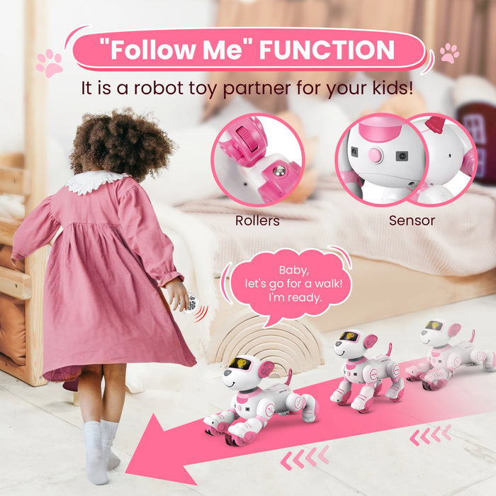 Chien robot intelligent RC – Jouet électronique de marche et de danse avec télécommande pour enfants