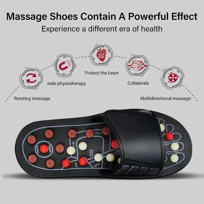 Acupuncture Massage Pantoufles Thérapie Masseur Chaussures Pour Pieds Unisexe Maison Tongs Soins de Santé Médical Rotation Pied Masseur Chaussures