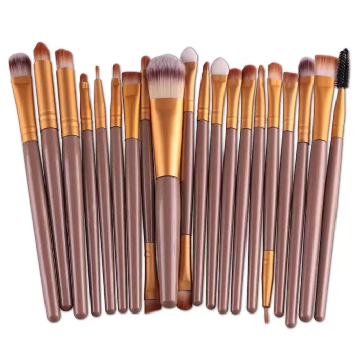 Ensemble de 20 pinceaux pour les yeux – Pinceaux tout-en-un pour maquillage des yeux et eye-liner avec logo personnalisable