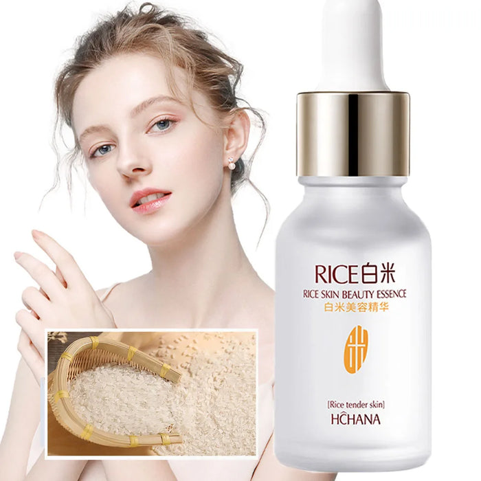 Neues White Rice Whitening Serum für das Gesicht – Feuchtigkeitscreme gegen Falten und Alterung, Behandlung von feinen Linien und Akne, Hautpflege