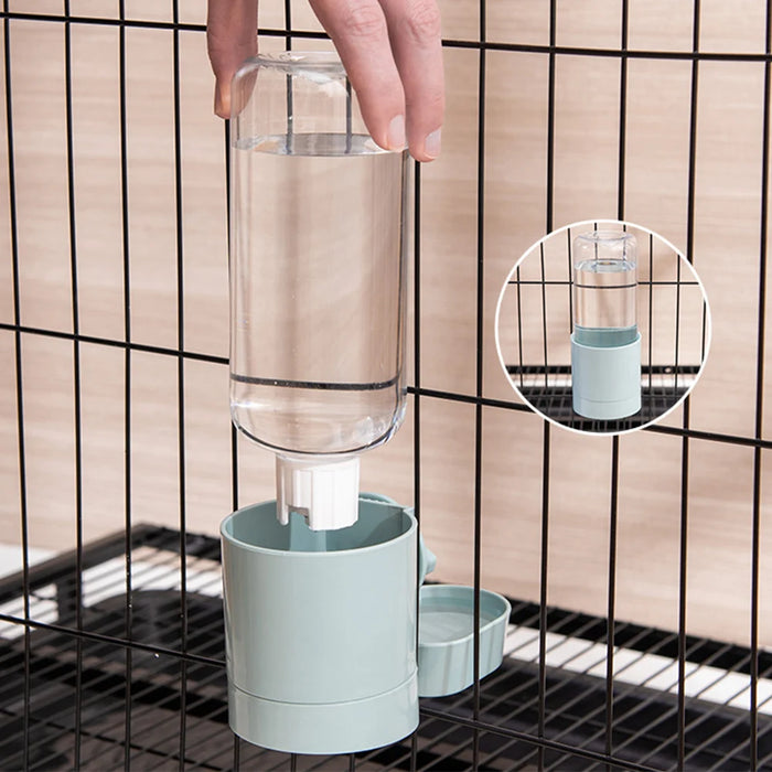 Abreuvoir automatique pour animaux de compagnie - Bouteille d'eau pour chiots, chats et lapins, distributeur, bol et mangeoire suspendue