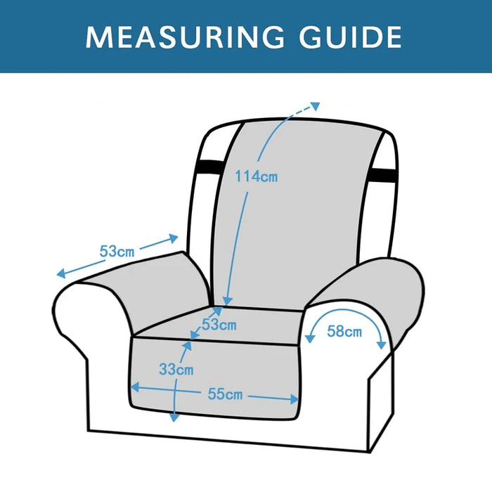 Housse de canapé matelassée pour fauteuil inclinable - Protection pour animaux et enfants avec fonction antidérapante