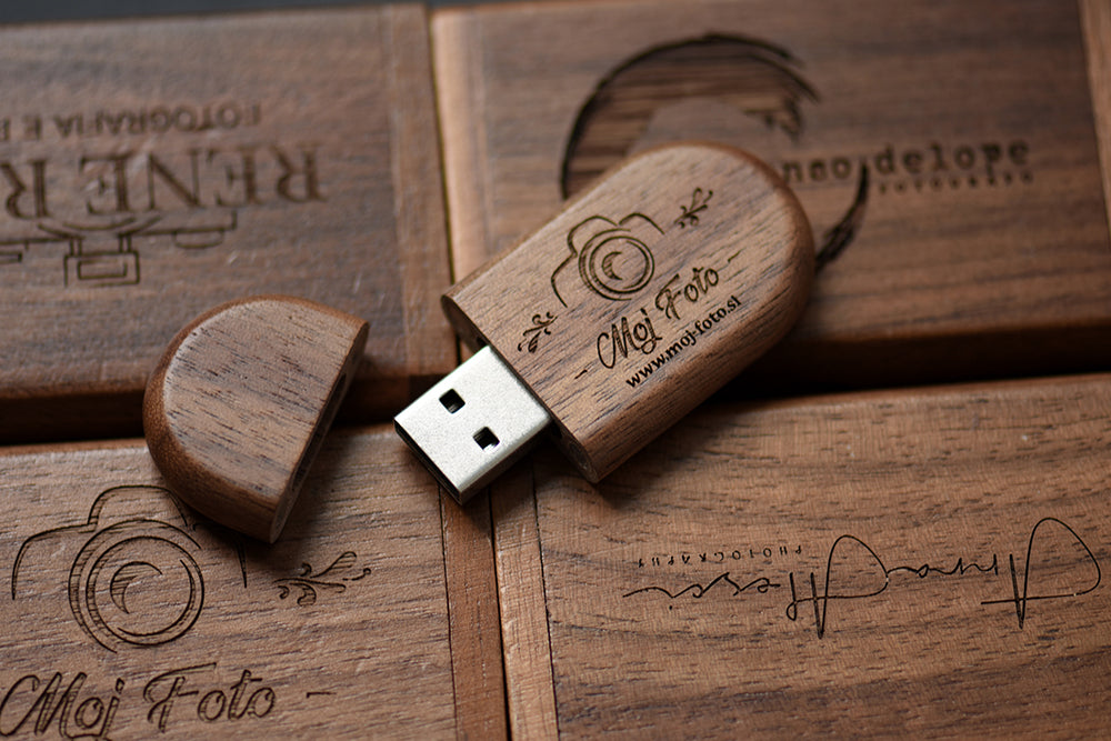 SHANDIAN Free LOGO Wooden + Box USB 2.0 Pen Drive 4GB 16GB 32GB 64GB Flash Drive Wedding Photography Gift U Disk