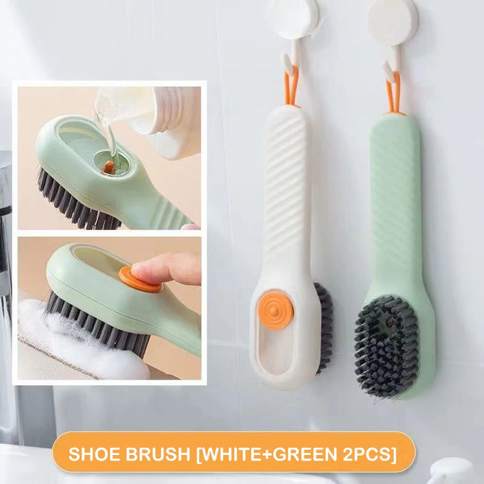 Brosse de nettoyage de chaussures multifonctionnelle avec récipient à savon, brosse douce pour chaussures