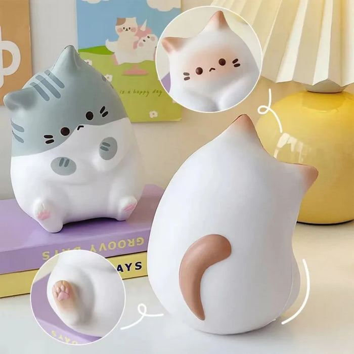 Charmante boule de câlin anti-stress en forme de chat de dessin animé 2025, décoration mignonne pour la maison et le bureau