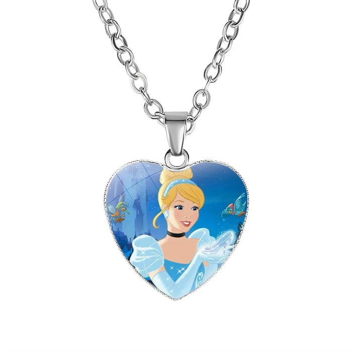 Disney Frost Moana trenzado Aladdin collar corazón encanto princesa accesorios niños regalos