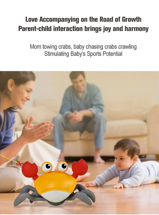 Dancing Crab Legetoy for Babies - Crabe rampant interactif avec musique et évitement automatique des obstacles