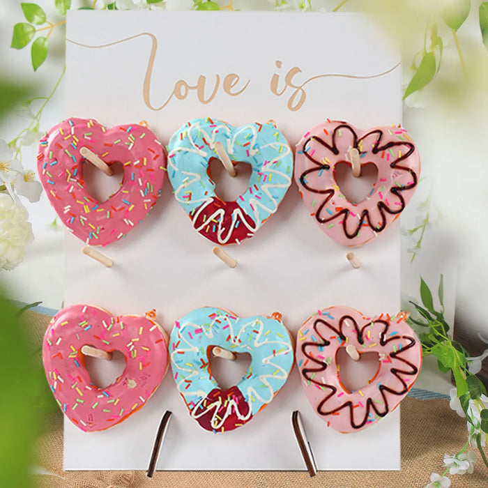 Decoración de Bodas de Madera - Expositor de Donuts para mesa de postres, perfecto para bodas, fiestas infantiles y baby showers