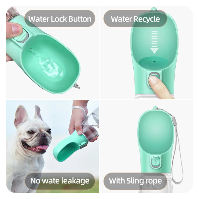 Bouteille d'eau portable pour chiens et chats – Bols d'extérieur étanches pour petits et grands chiens, chihuahuas et bouledogues français