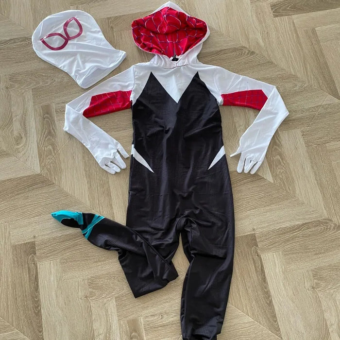 Costume 3D Spider Gwen pour filles et femmes – Parfait pour Halloween et cosplay.