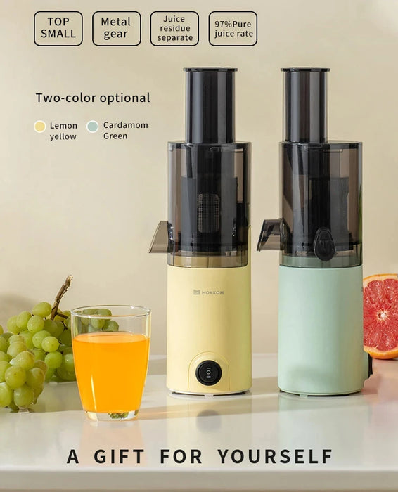 Compact Slow Juicer for Home - Automatic Multifunctional Fruit Juicer with Residue Separation