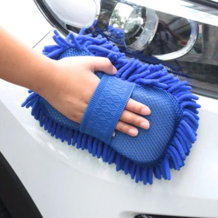 Esponja de chenilla de microfibra para lavado de coches, cepillo de lavado, limpiaparabrisas, guantes para el cuidado del coche y accesorios de peinado