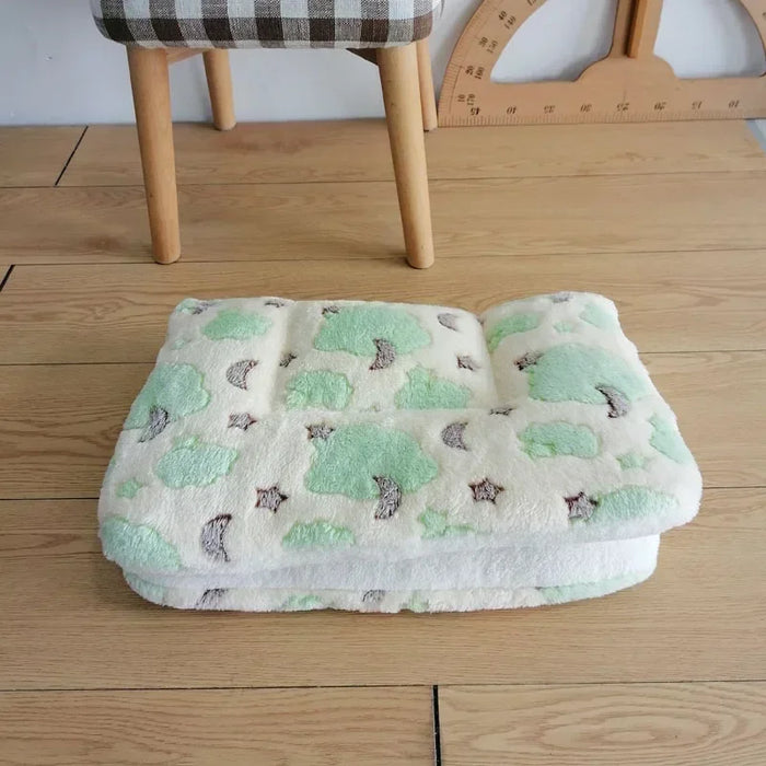 Cama de franela para perros y gatos: colchoneta gruesa para dormir y manta para cachorros y gatitos, adecuada tanto para perros pequeños como grandes