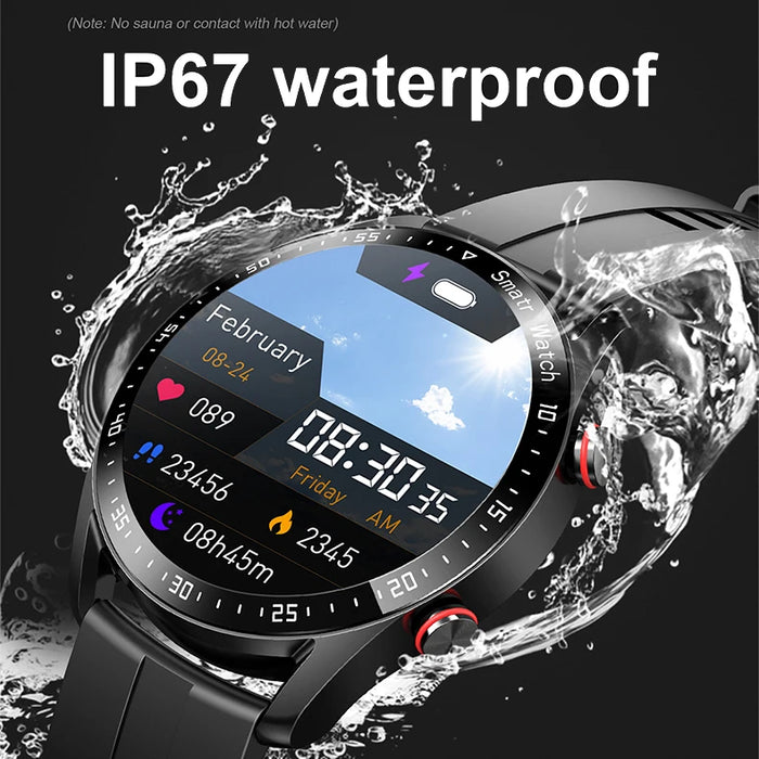 Nuevo reloj inteligente ECG+PPG 2023 con Bluetooth, llamadas y reproductor de música para hombres - Reloj inteligente de lujo resistente al agua para Android e iOS