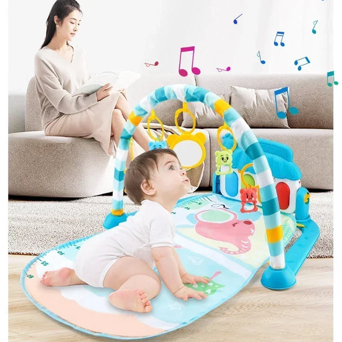 Tapis de jeu musical avec piano pour bébés – Tapis d'activité pour ramper et passer du temps sur le ventre, jouet éducatif pour enfants de 0 à 3 ans