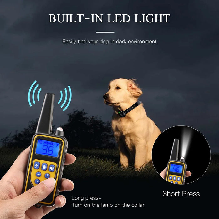 Collier de dressage électronique pour chien avec fonction anti-aboiement amovible - Collier anti-aboiement rechargeable avec vibration et clicker pour tous les chiens