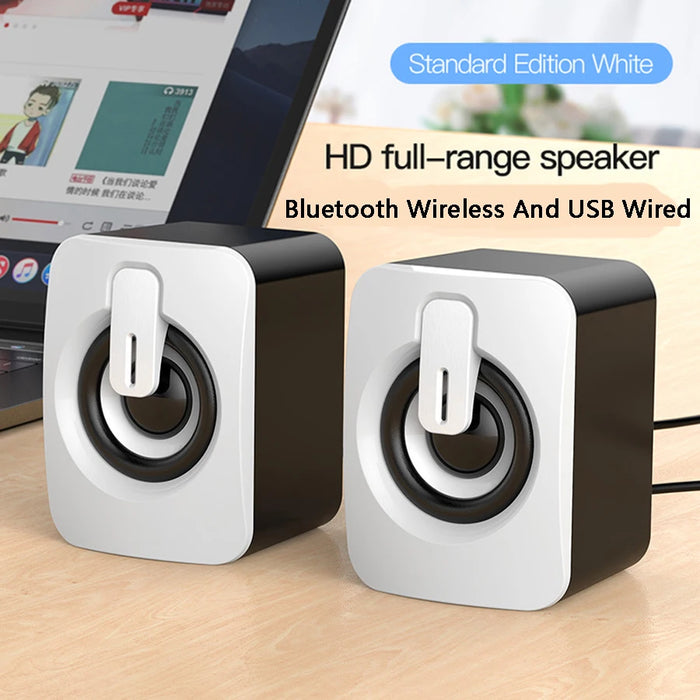 Altavoces de audio compactos alimentados por USB para ordenador y portátil - Mini caja de música acústica