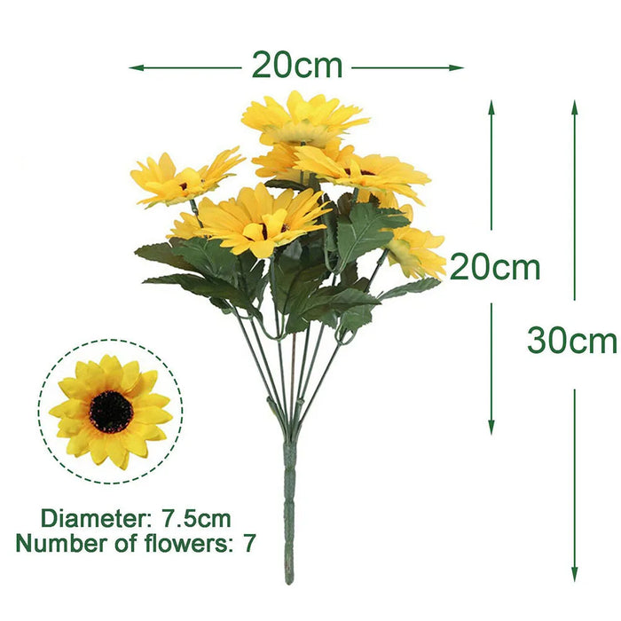 Lifelike Artificial Sunflowers for Home and Event Decoration