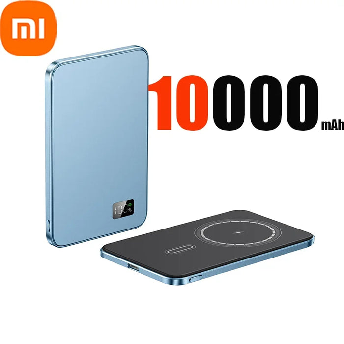 Xiaomi 10000 mAh dünne magnetische kabellose Powerbank PD25W, schnell aufladbarer, tragbarer externer Akku für Magsafe für iPhone und Samsung