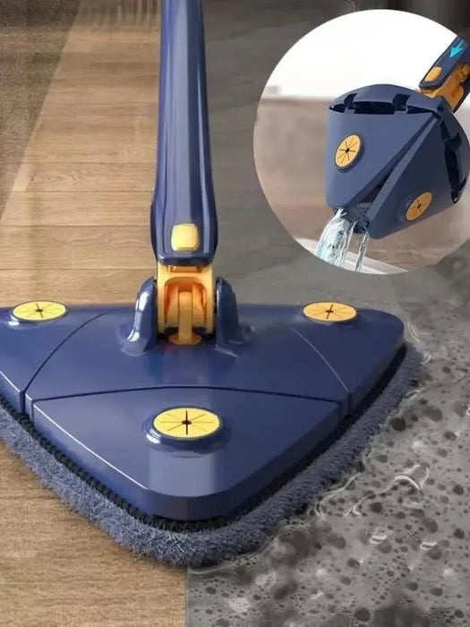 Raclette en caoutchouc auto-drainante avec éponge synthétique, vadrouille plate réutilisable pour le nettoyage de la maison