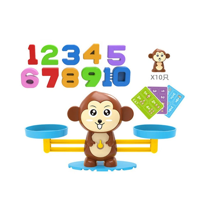 Jouet mathématique Montessori, équilibre singe, jeu éducatif pour bébé, jouets d'apprentissage des nombres, matériel pédagogique