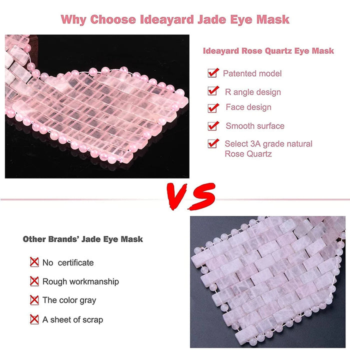 Masajeador de máscara de ojos de jade refrescante - Máscara de ojos de jade natural para relajación y sueño