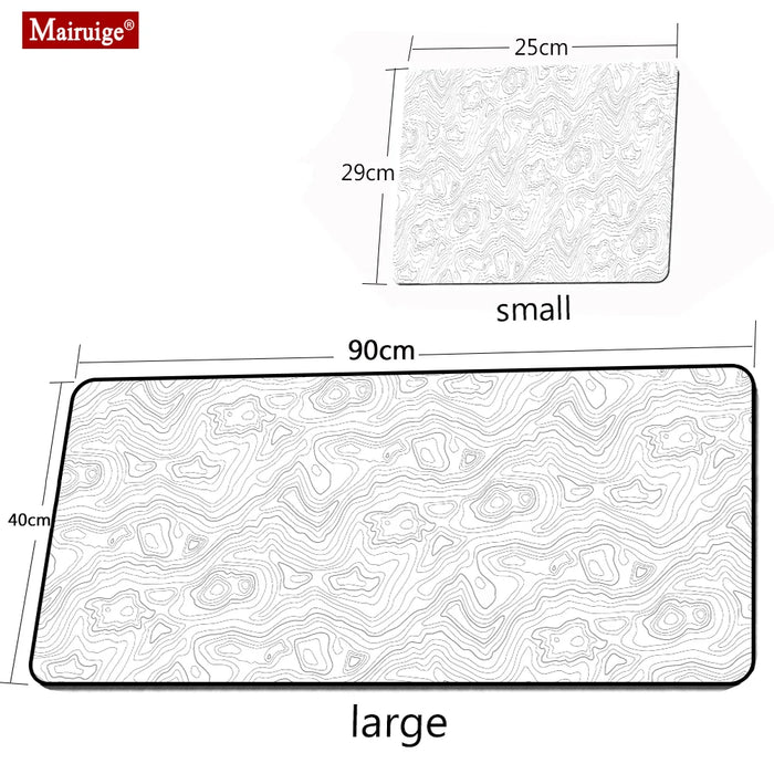 Alfombrilla de ratón grande para arte, alfombrilla protectora de escritorio blanca y negra para ordenador, alfombrilla de ratón extendida XXL, alfombrilla de escritorio, alfombrilla de oficina