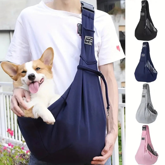 Justerbar Hundbärväska för Utomhusresa - Bärväska för Valpar, Enkel Axelväska för Komfort och Stil, Corgi Valp Tote Pouch