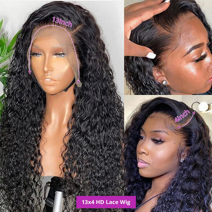 Water Wave Lace Front Wig 4x4 5x5 Lace Closure Wig 13x4 13x6 HD Lace Frontal 360 Curly Human Hair Wigs for Women