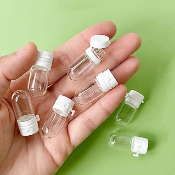 Mini bouteilles en verre pour le démaquillage et les soins de la peau, 5/10/20 pièces, Kit de voyage Portable de 1.5/5ml